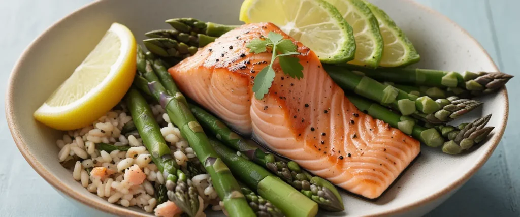 Salmon and Asparagus Bowl