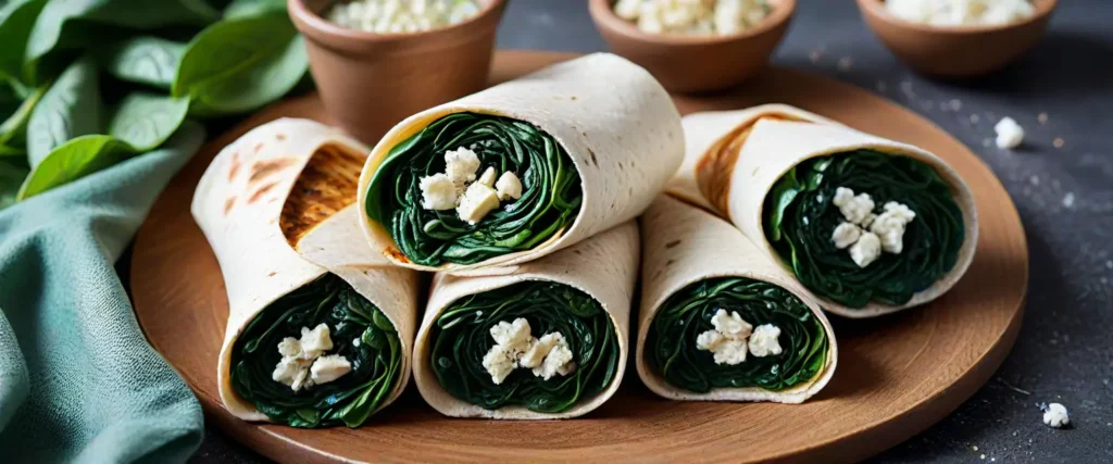  Spinach and Feta Wraps