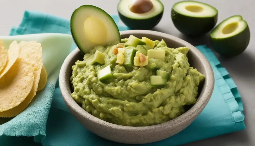 Guacamole with Cucumber Slices