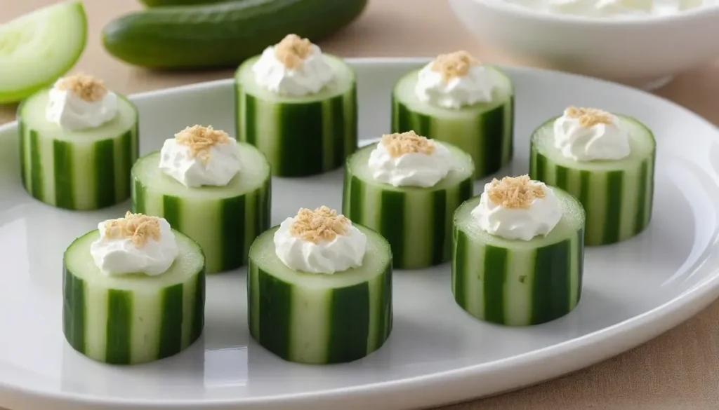 Cucumber and Cream Cheese Bites