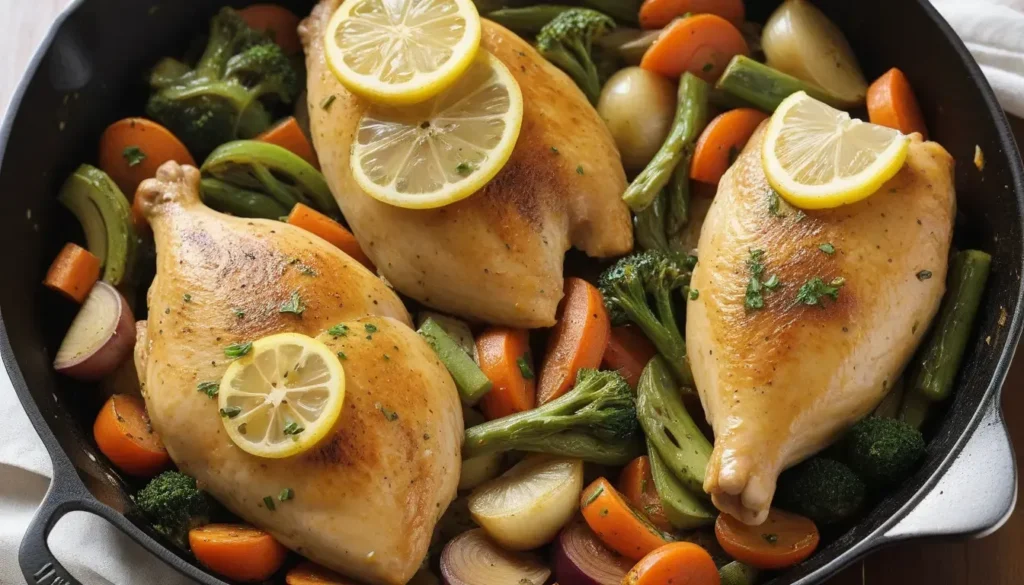 Lemon Garlic Chicken with Veggies