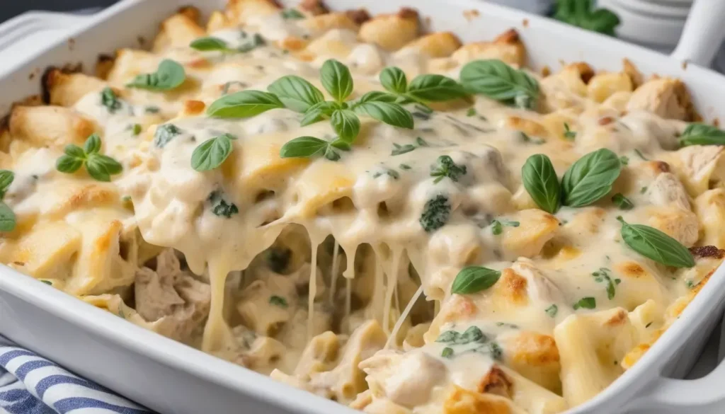 Keto Chicken Alfredo Casserole