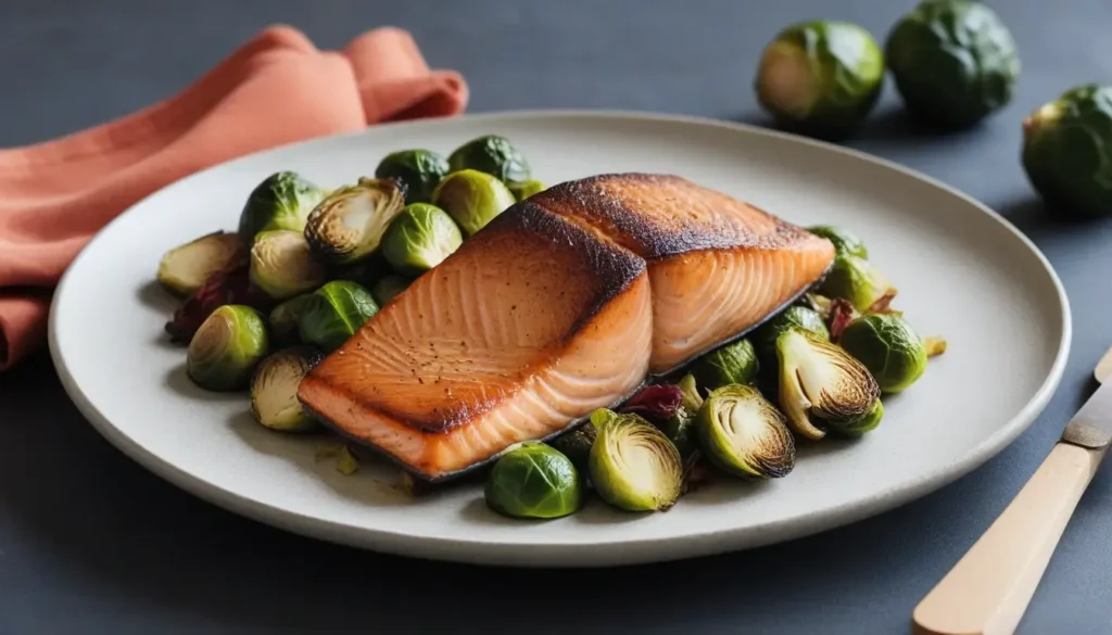 Crispy Skin Salmon with Brussels Sprouts