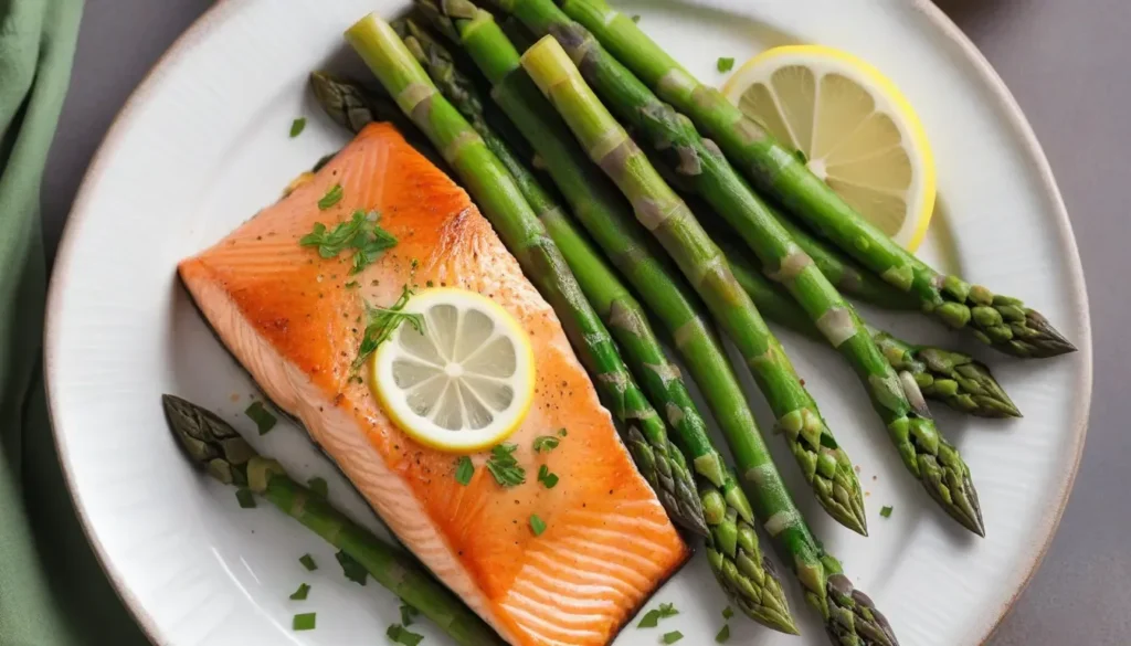 Baked Salmon with Asparagus